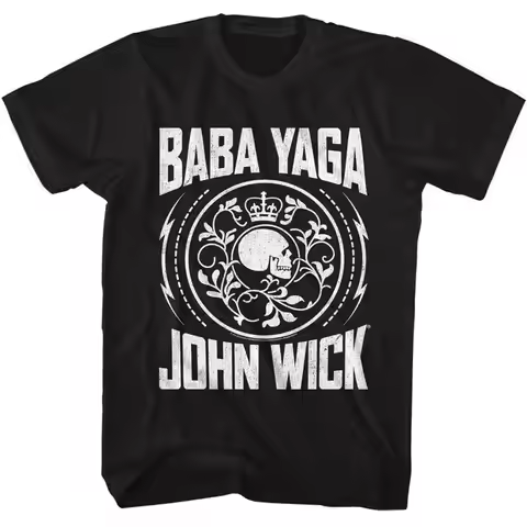 John Wick Adult T Shirt Movie Series Keanu Reeves Baba Yaga Coin Black Cotton