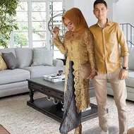 couple kebaya nuryani gold baju pasangan pesta mewah nur ktf