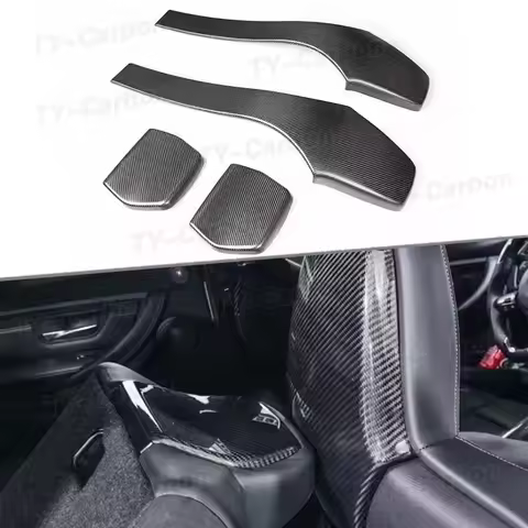 Real Dry Carbon Fiber Car Interior Seat Back Covers Trims Accessories for BMW F80 M3 F82 F83 M4 F87 