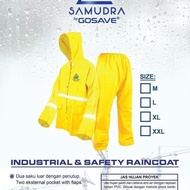 Yellow raincoat shirt pants