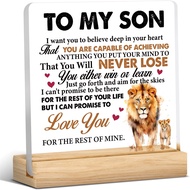 TEMU 2d Flat Son Gift From Dad Mom, Encouragement Gifts For Son, Meaningful Gift For Son Acrylic Des