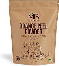 MB Herbals Pure Orange Peel Powder 1 lb / 16 oz / 454 Gram Large Economy Pack | 100% Pure & Natural 