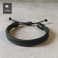 YTNA - Cool Aesthetic Paracord Men's Rope Bracelet Black 4mm 550Lbs Brecelet G8