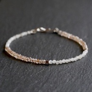 天然鋯石和白月光石手鍊