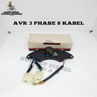 Promo AVR Genset Generator Diesel Solar Silent 3 Phase 8 Kabel Kipor