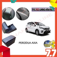 Perodua Axia PVC Red Lining Arm Rest