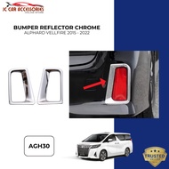 Toyota Alphard Vellfire ANH30 2015-2022 Rear Bumper Reflector Light Lamp Chrome Cover Trim AGH30 AH3