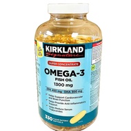 Kirkland Signature Fish Oil OMEGA-3 fish oil 1300mg 330 Softgels EPA+DHA 750mg