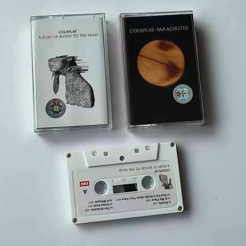 Classic Coldplay Music Tape A Rush of Blood to the Head Album Parachutes Cassettes Cosplay Recorder 