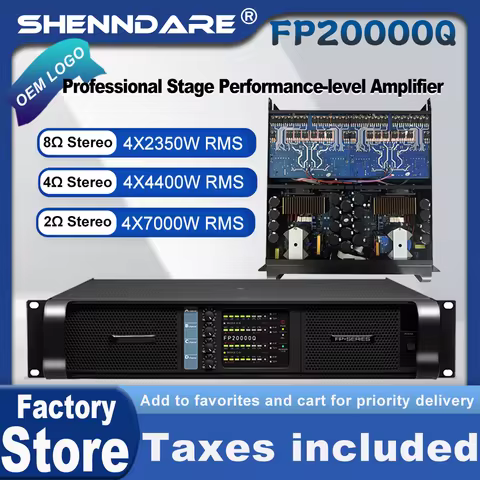 FP20000Q 4x7000W Professional Power Amplifier 4 Channels Audio DJ Subwoofer Preamplifier Class TD Li