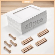 Pack of 40 Photo Garland 40 Small Clips for Photo Hanging Picture Frame Cardboard Picture Frames Set