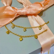 EMAS 375 RANTAI TANGAN BUDAK 375 GOLD BABY LOVE BRACELET T104C