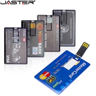 JASTER Fashion Bank Card USB 2.0 Flash Drives 128GB Color Printing Free Custom Logo Memory Stick 64GB Waterproof White Pen Drive 32GB thumbdrive with Designs Personalized External Storage 16GB Creative Gift Card Memory Card 8GB Shatterproof USB Stick 4GB