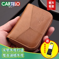 dompet lelaki beg dompet Card Holder Women's Genuine Leather Organ Card Holder