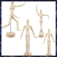 (GCFK) 4 Pcs Posable Wooden Mannequin Figure Wood Human Model Drawing Figure for Sketching Painting