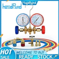 R410a 3Way AC Diagnostic Manifold Gauge Complete Set for R134A R410A R22 with Hose Adapters Quick Co