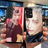STRAY KIDS HYUNJIN Tempered Glass Phone Case For Samsung Galaxy A11 A14 A20 A30 A22 A32 A33 A34 A40 