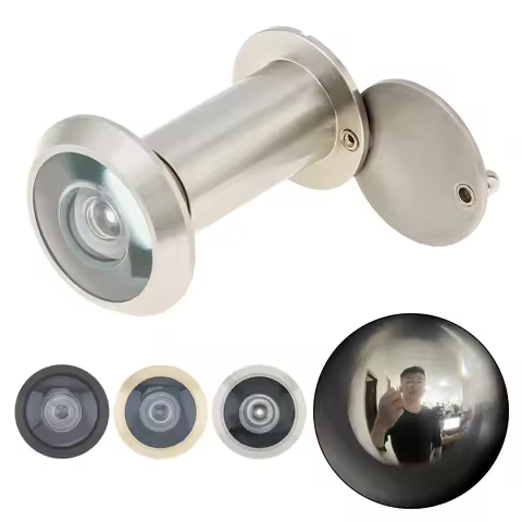 16mm/0.63inch 200 Degree Door Viewer Security Peek Peep Holes for 1.33inch to 2.3inch Door Thickness