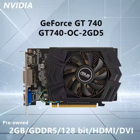 ASUS NVIDIA GeForce GT 740 GPU GT740 OC 2GD5 2GB GDDR5 graphics card PCI-E 3.0 HDMI DVI interface fo