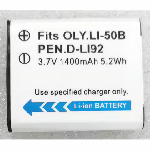 3.7V 1400mAh PEN.D-Li92 NP150 DB100 Battery for Fits OLY.Li-50B RICOH u6020 XZ10 800UZ VR370 VH520 V