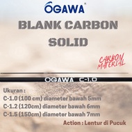 Blank Ogawa Action Fishing Rod Flexible On The End Of The Spec Above Oregon Solid Carbon Slender