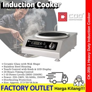 CK-350-1 Heavy Duty Wok Induction Cooker 3500W Commercial Concave Ceramic Glass Hob Touch Control Kn