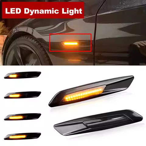 2Pcs 12V LED Dynamic Side Marker Lights Turn Signal Lamps For 1 Series E81 E87 E82 E88 3 Series E93