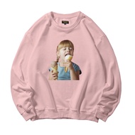 OOTDSUPPLY Crewneck Girl ice I Sweater Pria dan wanita CN008