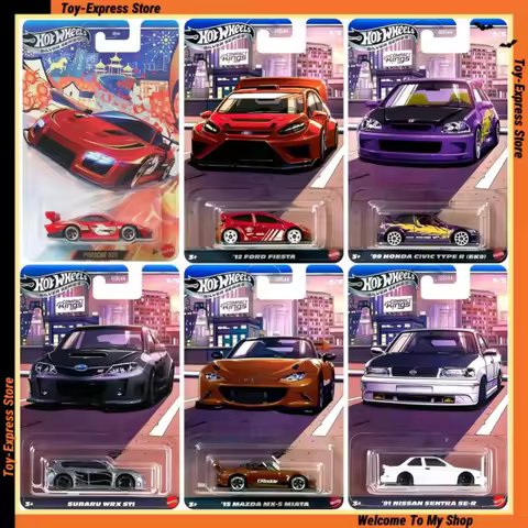 Hot Wheels Silver Series Hotwheels Porsche 935 Honda Subaru Mazda Nissan 1:64 Car Model Children Toy