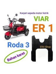 Karpet sepeda motor listrik roda tiga VIAR ER1 VIAR ER 1 roda 3 BAHAN KARET