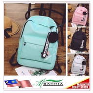 4W2 Al Sahhia Beg Galas Remaja Wanita Lelaki Sekolah ( Korean Leaf Backpack Women Men Travel Casual 