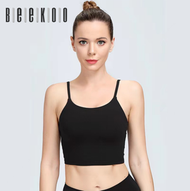 BEEKOO-運動內衣 帶胸墊 運動胸圍 健身文胸防震跑步聚攏運動內衣無鋼圈瑜伽服文胸