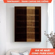 Wall Painting, Brown 3D Textured Canvas Wall Art Brown Boho Canvas Painting Brown Minimalist Abstrac