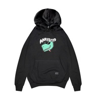 Anayusid | Black pullover hoodie jacket | Ndsdno cnl