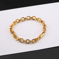 Kim Cương Vàng Vòng cổ dày Cá Nhân Vòng Đeo Tay Thời Trang Nam Giới Và Phụ Nữ Trăm Phù Hợp Với Vòng