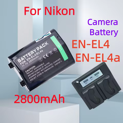 2800mAh EN-EL4 EN EL4 EN-EL4a EN EL4a Rechargeable Lithium Battery or Charger For Nikon D2H D2Hs D2X