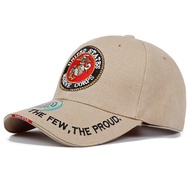 New Fashion U.S. Marine Corps Veteran The Few The Proud Hats Letter Embroidered Caps Proudly Marine USMC Black Baseball Caps