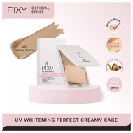 pixy uv whitening creamy cake bedak padat basah  - natural ochre