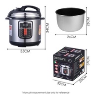 DESSINI PRESSURE COOKER 6L PINK &amp; RED
