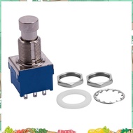 Guitar Effects 3PDT 9-Pin Latching Stomp Pedal Footswitch Foot Switch Blue