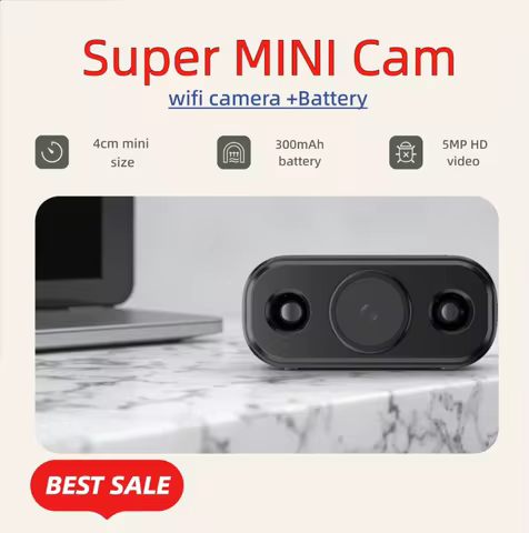 1/ 2/ 3pcs Mini Camera Battery 4H long Standby 5MP HD WiFi Security Cam P2P Video Monitor Portable C