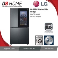 LG 655L GC-V257CQFW Smart Inverter Side by Side Fridge Refrigerator with Wine Rack