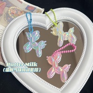 GANTUNGAN Cute Keychain Keychain POODLE BALOON HOLOGRAM EDITION Gift DIY Pendant