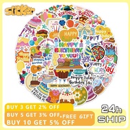 50pcs Birthday Wishes Graffiti Stickers Suitcase Stationery Mobile Phone Laptop Decoration Sticker