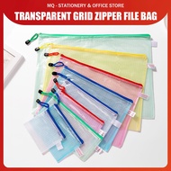 A3,A4,A5,A6,B4,B5 Mesh Zipper Bag Zipper File Organizer PVC Zipper Bag File Bag Waterproof Mesh Pouc