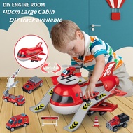 Big Size Aeroplane Toys With 4pcs Car Toys For Kids Fire Trucks Engineering Military Mainan untuk ka