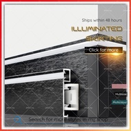 Led Light with Luminous Skirting Line Aluminum Alloy Skirting Line Black Living Room Closing Luminou