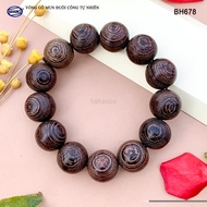HAHANCO Peacock Tail Ebony Bracelet (All Sizes) Super Beautiful Wood Grain Lucky Fortune - BH678