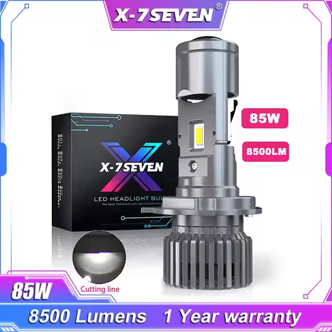 X-7SEVEN X-LUMINO 85W 8500LM 6500K CANBUS H4 Projector LED Lens Headlight Bulb For Cars & Motorcycle