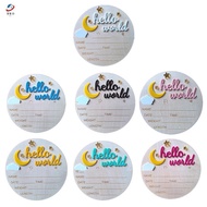 [hro] Wooden Hello World Newborn Sign, Cute Birth Announcement Board Baby Announcement [MY]